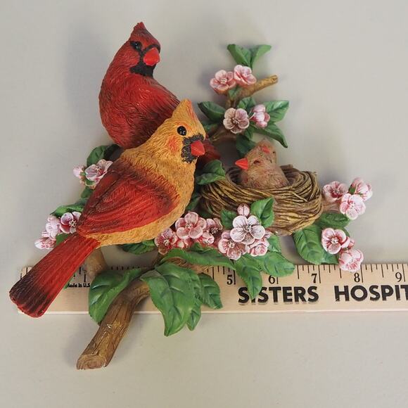 VTG The Bradford Exchange Cozy Cardinals Springtime Wall Decor Sculpture A5517 - Picture 5 of 14